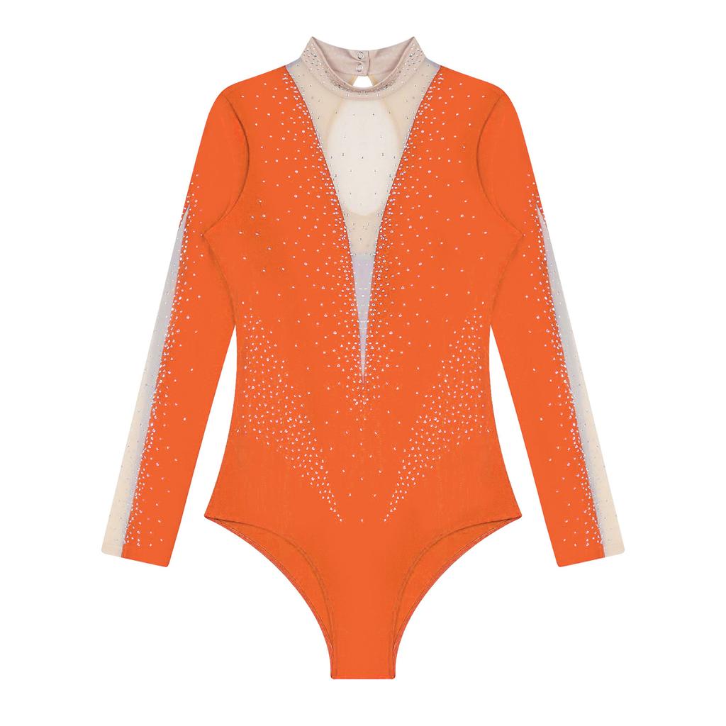 Женский декор со стразами, балет, художественная гимнастика, акробатика, танец, акробатика, купальник, костюм для фигурного катания, танцевальная одежда для латинского джаза