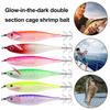 12 см/10 г светящаяся приманка в виде креветки с крючком для ловли кальмара, реалистичная бионическая искусственная приманка для ловли соленой воды, пресноводного окуня, судака, форели, рыболовные принадлежности