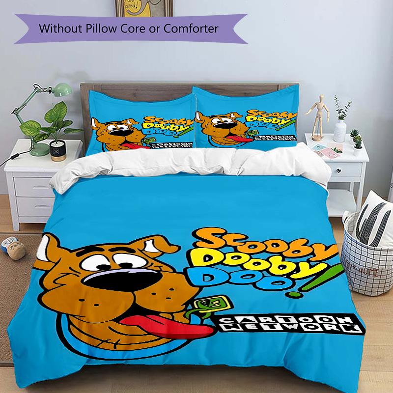 Scoobydoo Mystery Print 3Pcs Bedding Setduvet Cover With 2 Bedropillowcase Home Birthday Gift