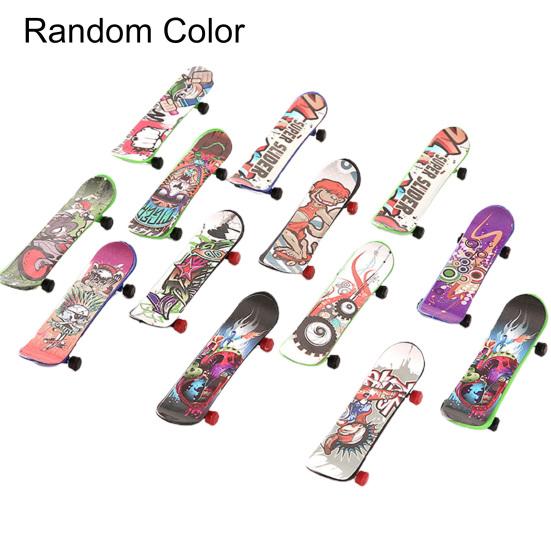 Finger Toy Cartoon Skateboard Fidget Toys Print Tabletop Creative Stress Relief Funny Toy