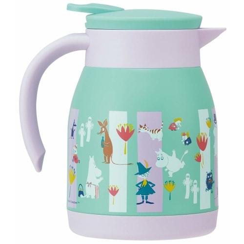 Skater Thermal/Cold Vacuum Dual Structure Stainless Steel Tabletop Pot Wide Mouth Pitcher Thermos 600ml Moomin Color VSP6-A