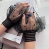 1Pairs Manicure Photography Props Bead Mesh Sleeve Lace Decoration Fake Pleated Cuff