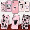 Розовый Череп Кошки Колдунья Ведьма Чехол для Телефона Для iPhone 17 16 15 13 11 12 14 Pro Max mini 15 16 Plus 16e 17 Air Cover Fundas