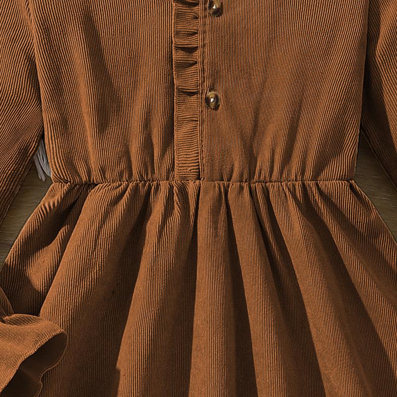 Европейское ретро-платье с длинными рукавами для девочек, 6-12 лет, коллекция осень/зима.