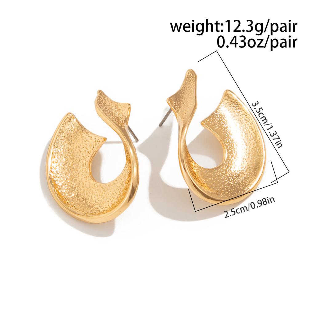 Ingemark 8 Styles Punk Gold Color Irregular Stud Earrings for Women Trend Vintage Geometric Piercing Earrings Party Jewelry Gift