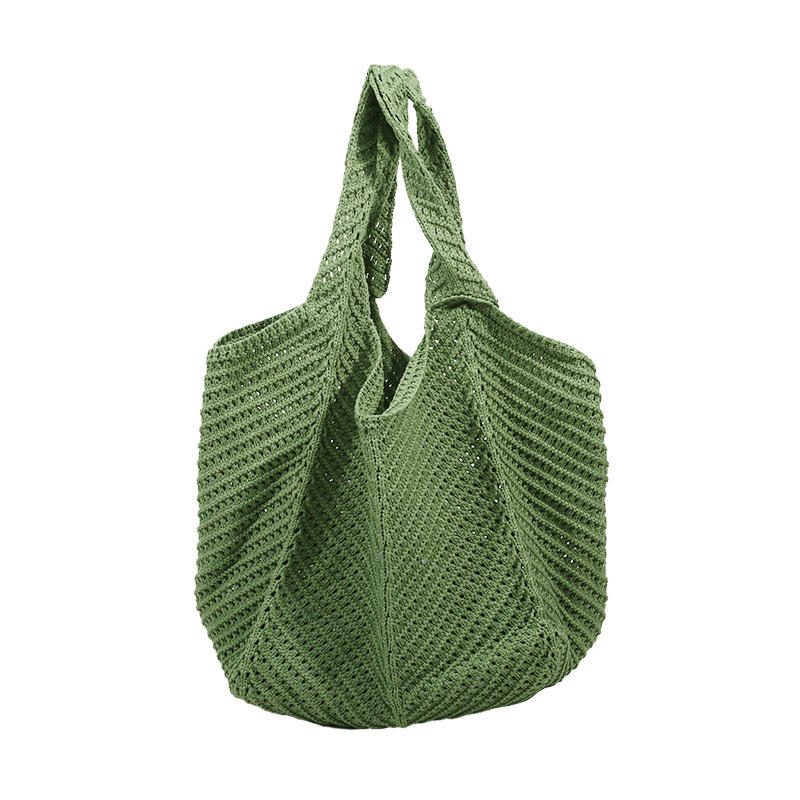 Женская модная ретро-сумка на одно плечо, плетеная крючком, дорожная легкая пляжная сумка для отдыха