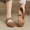 Women's Mary Jane Flat Sole Shoes 2024 Autumn New Retro Shallow Mouth Soft Sole Non-slip Comfort Buckle Shoes Zapatos Mujer