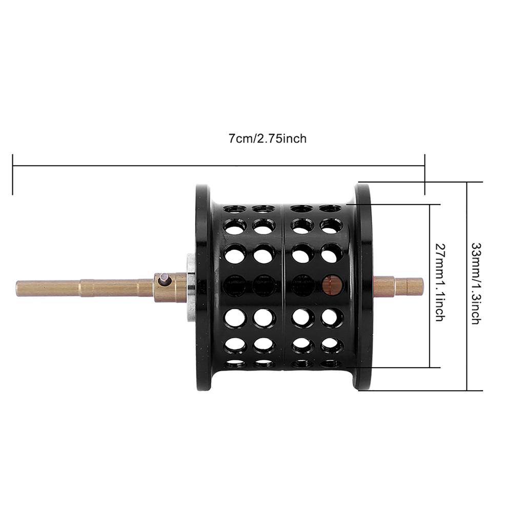 Алюминиевая рыболовная катушка с круглым подшипником, шпуля для кастинговых катушек PMAX3 BMAX3 SMAX3 (черный)