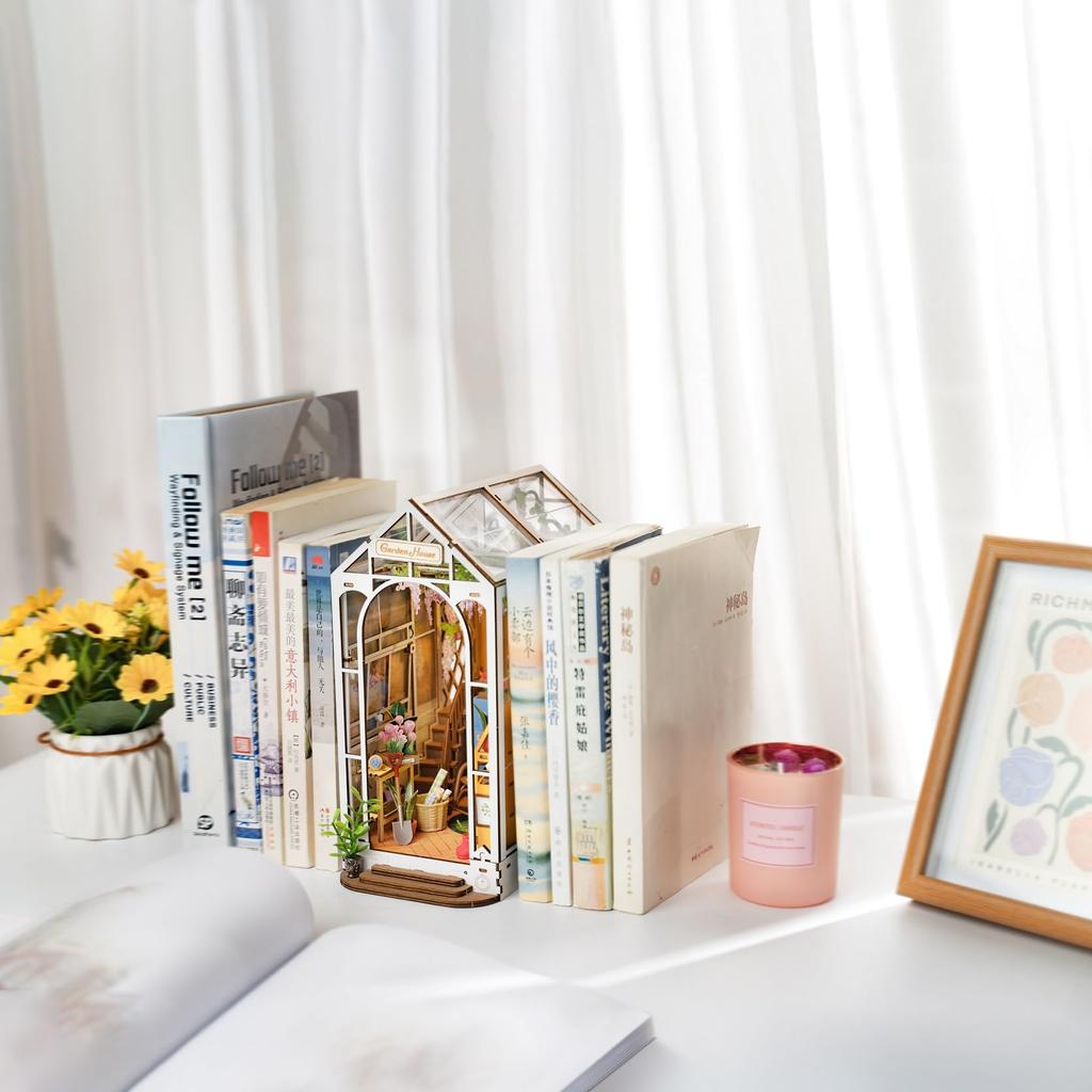 Руководство пользователя на японском языке Robotime 3D Wood Puzzle Book Nook Series Tsukurundesu® [Официальная продажа/включен японский язык] (Цветочная веранда)
