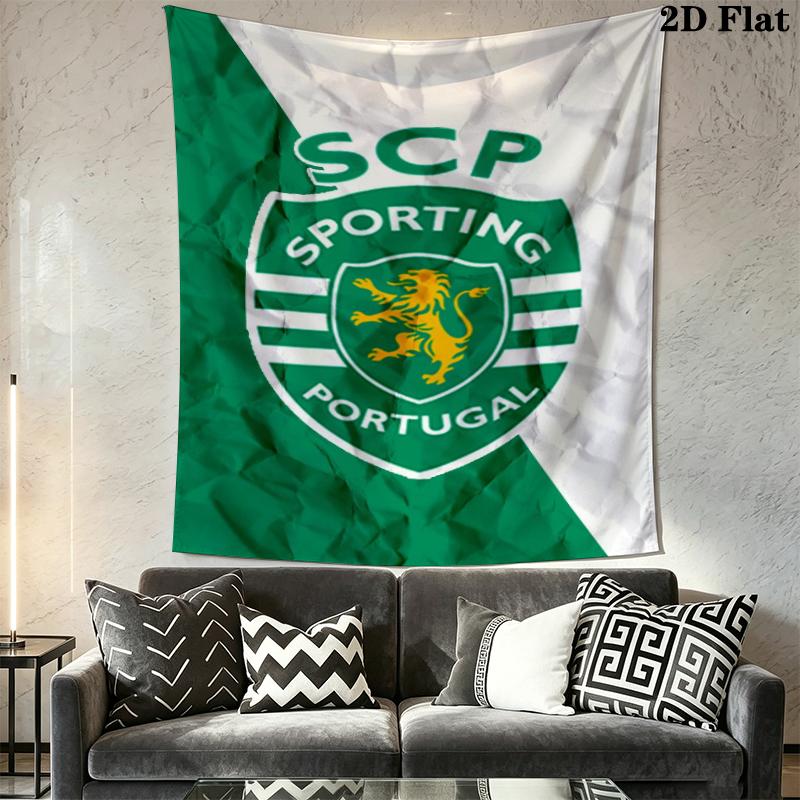 Sporting CP Wall Tapestry Aesthetic Wall Hanging Printed Fabric Blanket Decorative Tapestries for Bedroom Living Room Home Decor