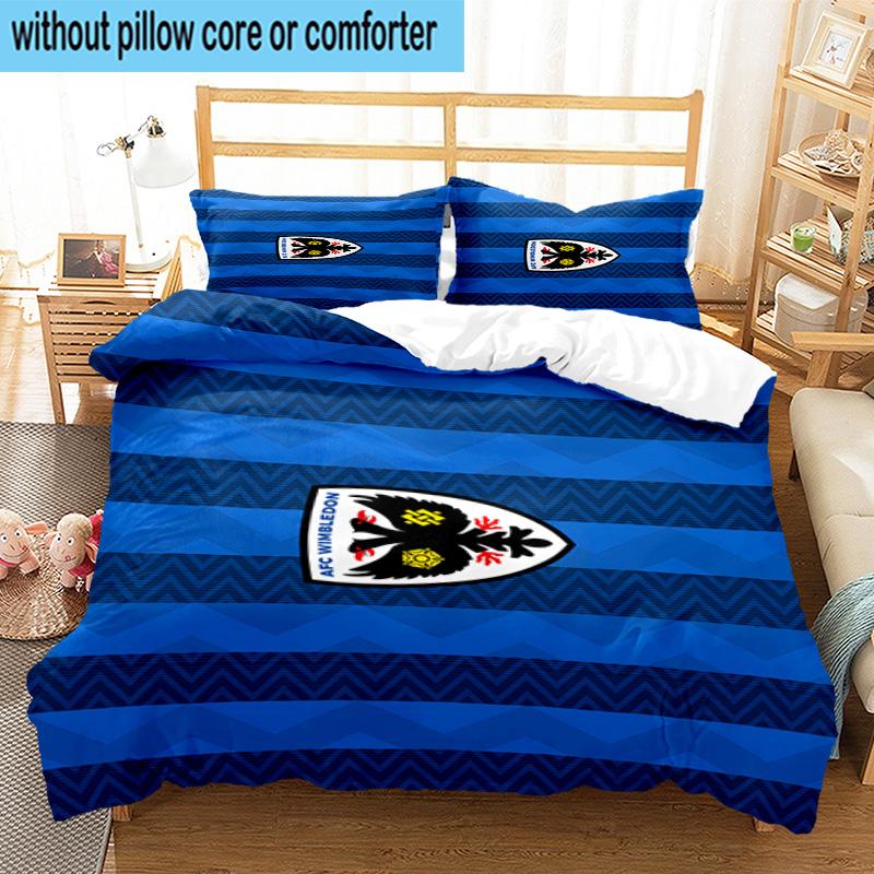 3pcs Afc Crest Printed Bedding Set Duvet Cover Closure Includes 1 Duvet Cover & 2 Pillowcases Bedding Sets Home Decor Gifts