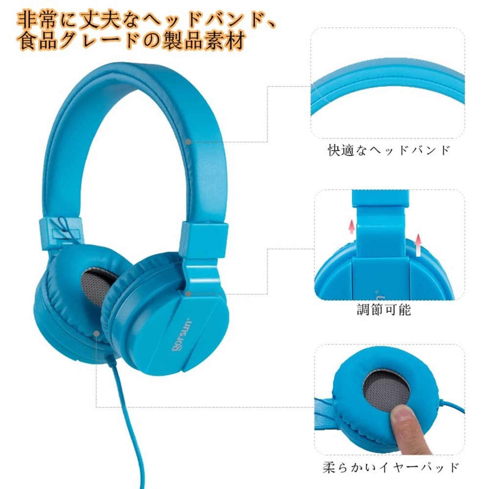 Детские наушники Детские наушники Регулируемая гарнитура с оголовьем Легкие герметичные стерео складные проводные наушники для детей Взрослые с проводным наушником