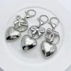 Cute Heart shaped Bag Charm Keychain Dainty Bowknot Keyring for Fashion Lovers
