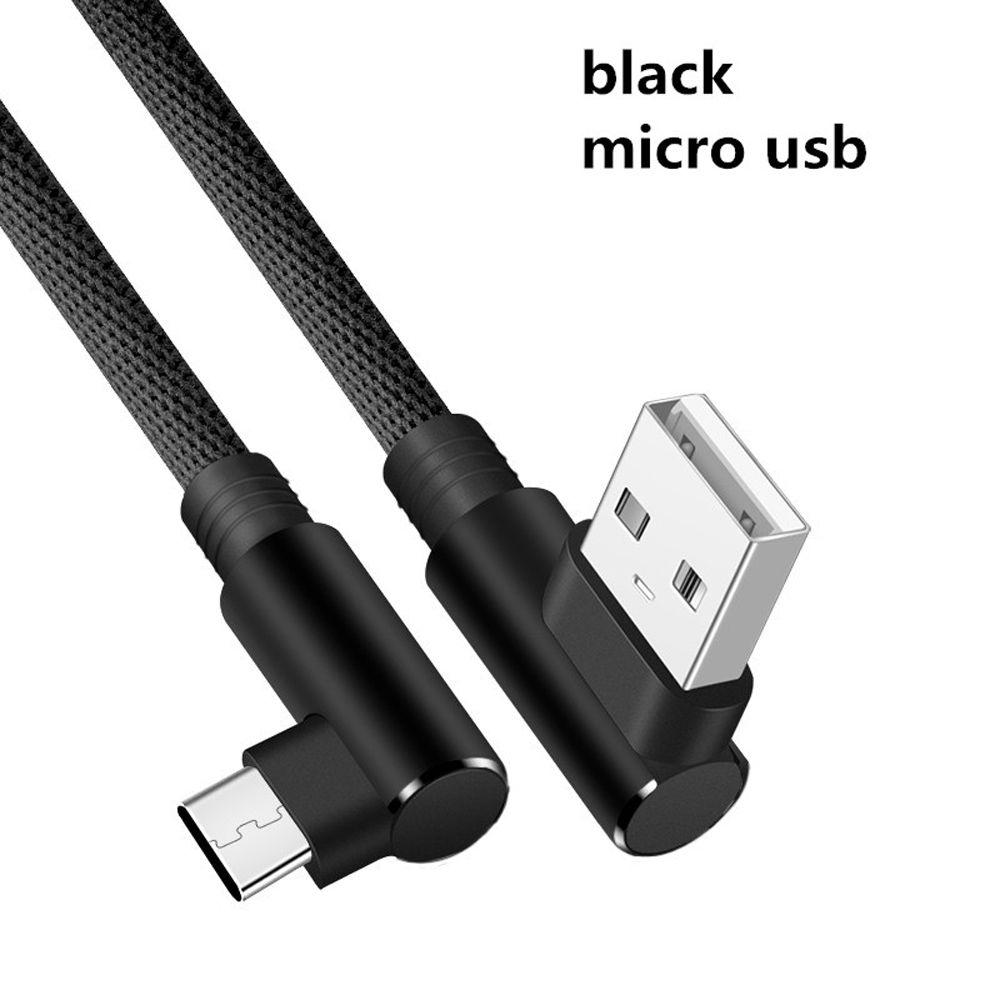 1 м/2 м/3 м 90-градусный кабель Micro USB для Samsung XiaoMi HuaWei, шнур для быстрой зарядки и передачи данных