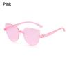 Cat Eye Sunglasses Rimless Sun Glasses For Women Trendy Transparent Candy Color Eyewear Fashion Party Costume Accessories