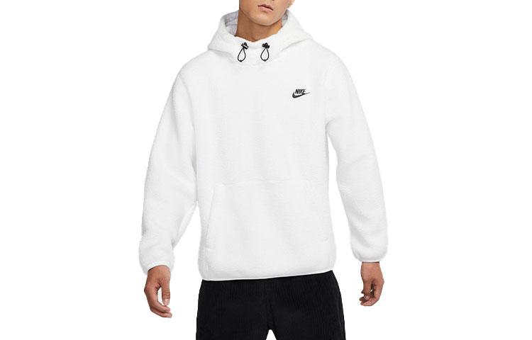 Nike Спортивная одежда Основные вещи Толстовки Мужские Белые С капюшоном Утепленные Обычные DD5014-100