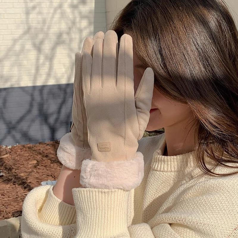 Женские зимние перчатки из немецкого бархата для активного отдыха с сенсорным экраном. Идеально подходит для верховой езды, сохранения тепла и создания привлекательного образа.