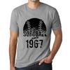 Мужская футболка с рисунком Softball Since 1967 Gris Chine