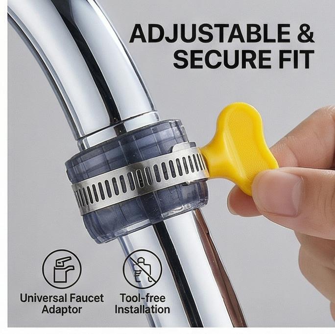 Фильтр для крана с 6-ступенчатой очисткой – Экономитель воды с защитой от брызг (Майфаньский камень) для кухни