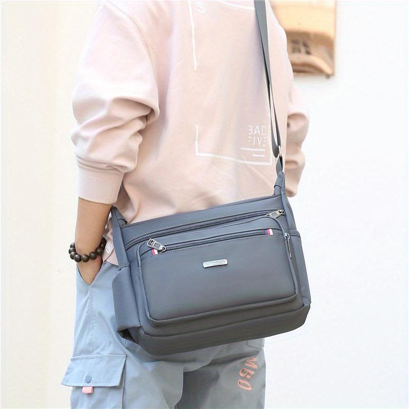 Мужская повседневная сумка через плечо из ткани Оксфорд, дорожная универсальная легкая сумка через плечо