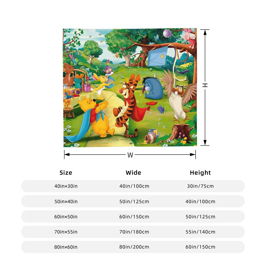Tigger Blanket Fleece Winnie The Pooh Ultra-Soft Throw Blanket for Bedroom Sofa Bedspread