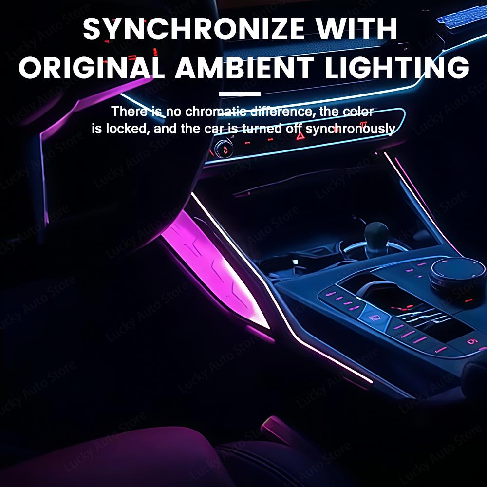 11 Colors LED Crystal Console Saddle Light Ambient Light Colored Decorative Strip Lights For BMW 3 4 Series G20 G22 M3 M4 Car