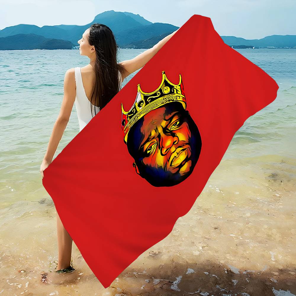 Biggie Smalls Music Album Anime Beach Swimming Towel Soft Absorbent Washcloth Children's Gifts for Kids Travel Camping Gym