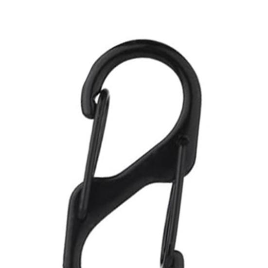 10 шт., карабины, застежки-молнии, двойная пружина, S, карабин, замки на молнии, двухсторонняя пряжка, дизайн открытия, противоугонные застежки-молнии