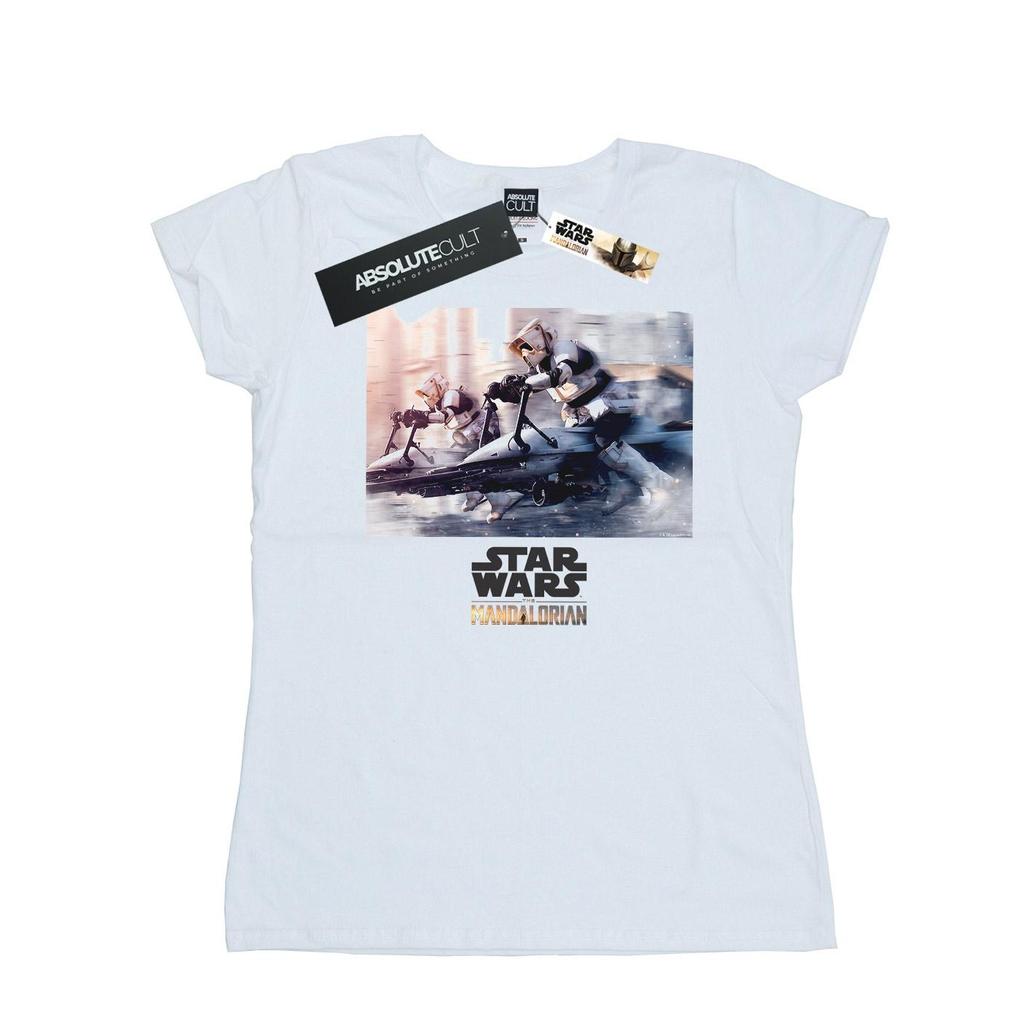 Star Wars Womens/Ladies The Mandalorian Scout Troopers Cotton T-Shirt