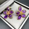 Exaggerated Crystal Flower Earrings 2025: Trendy Statement Studs for Women