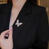 Full Rhinestone Suit Collar Pin Korean Style Rhinestone Brooch Rhinestone Butterfly Brooch  Girls