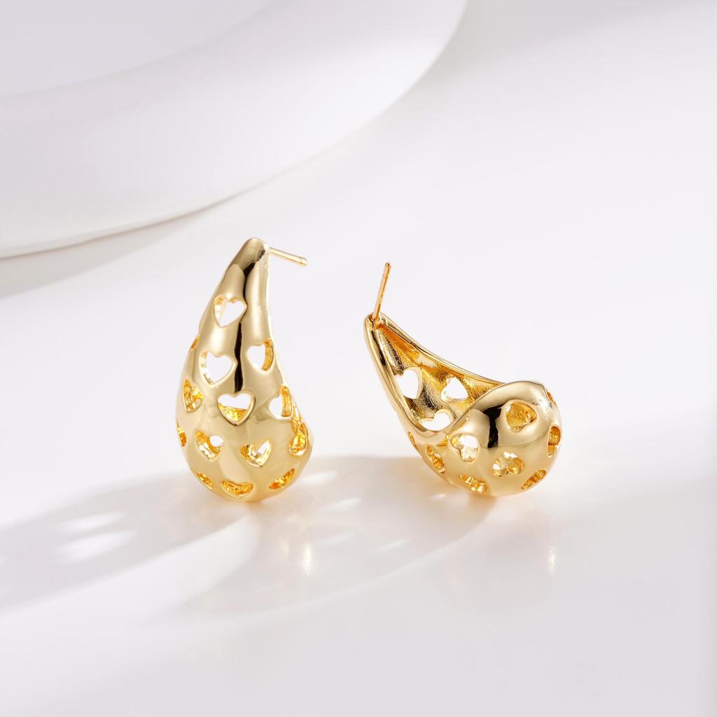 «Золотые геометрические серьги в европейском и американском стиле с иглами из 18-каратного золота и меди и серебра 925 пробы»