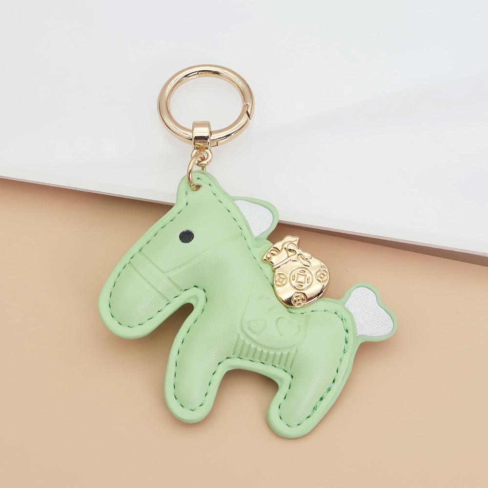 Women's Bag Charm Decoration Bag Pendant Cartoon Rocking Wooden Horse Women's Leather Bag Charm Key Chain Cute Bag Accessories Gifts