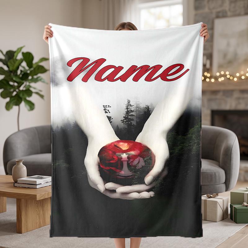 Twilight Custom Flannel Blankets Soft Warm Cozy Throws for Home Decor Holiday Gifts