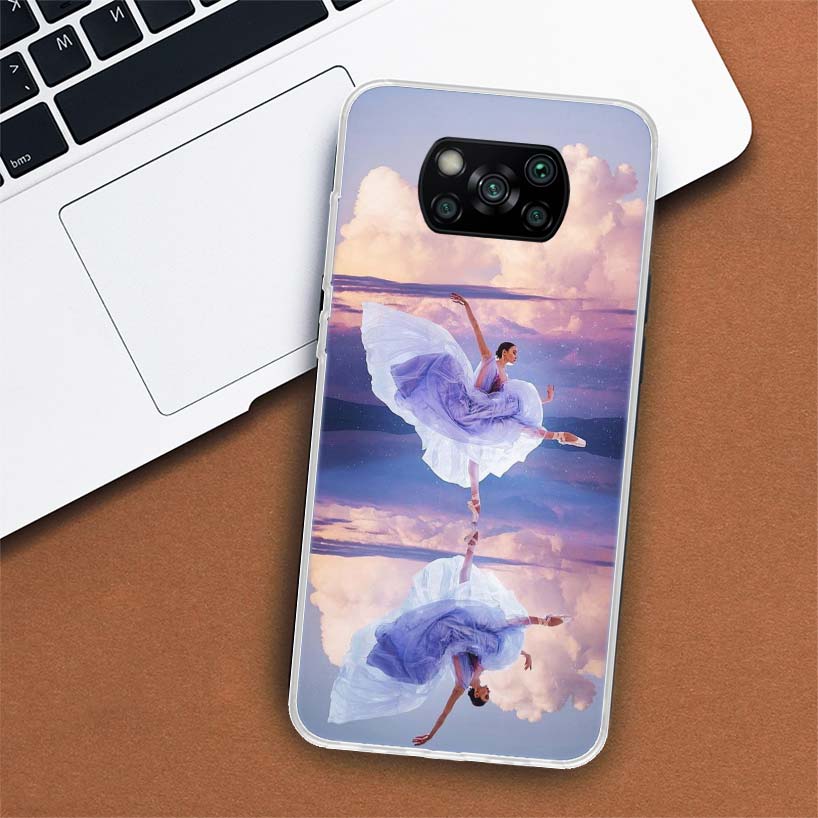 Ballerina Ballet Dancing Phone Case For Xiaomi Poco X3 GT X4 NFC M4 Pro M3 M2 F3 F2 F1 Mi Note 10 A3 A2 Lite A1 CC9E Fundas