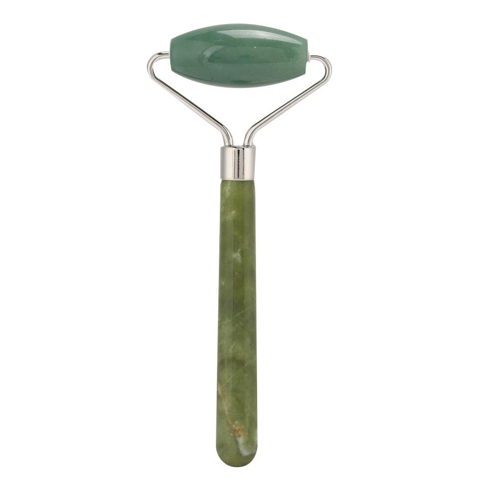 Массажер для лица Jadestone Roller, подтяжка кожи, лифтинг, против морщин, массажный инструмент для лица(Розовый КварцЯшма Одиночная Голова )