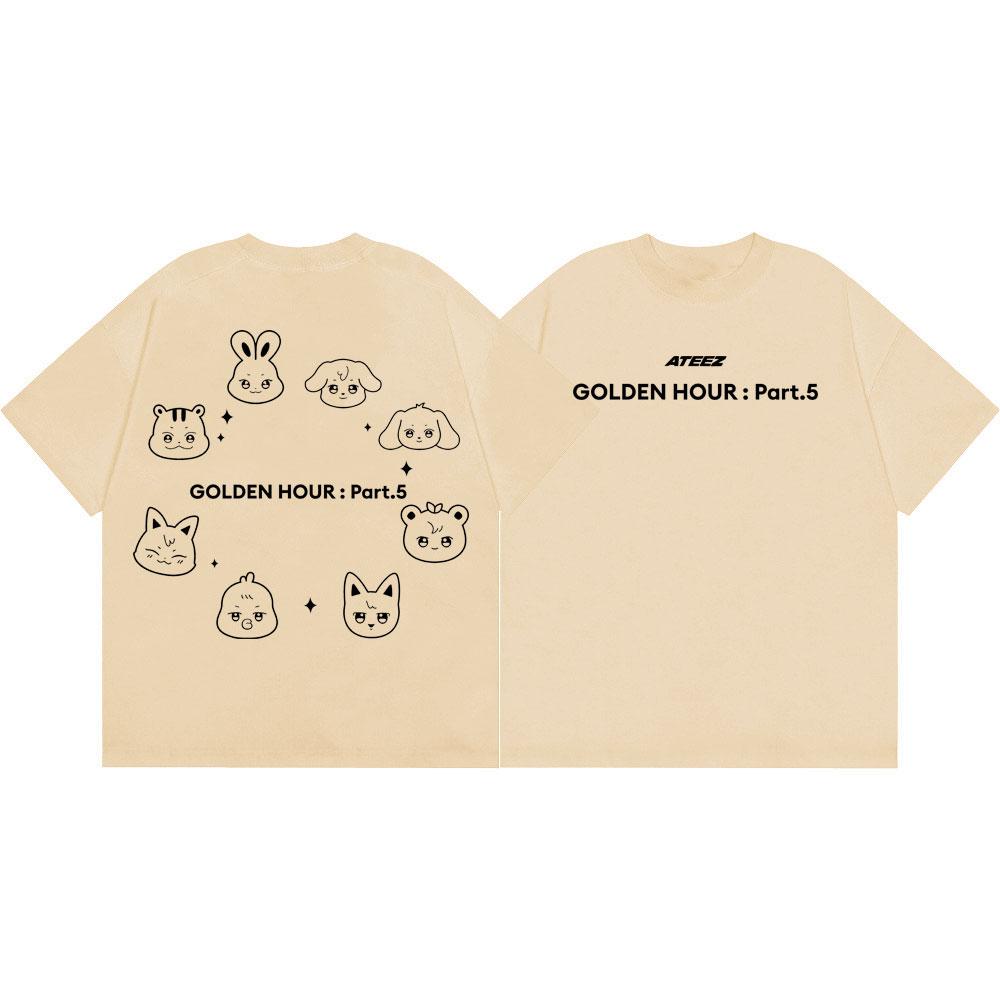 Kpop Ateez Print T-shirts Men Women Clothing Fashion Hip Hop T-shirt High Quality 100%cotton Short Sleeve T Shirts Streetwear