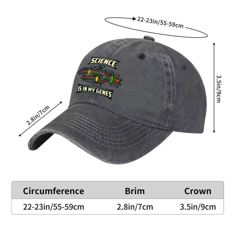 DNA Science Gene Baseball Cap Lightweight Foldable Hook Loop Hat with Curved Brim Unisex for Unisex Women