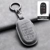 Leather Car Key Case Cover Shell For Jeep Chrysler 300 200 Dodge Charger Grand Cherokee Wrangler Compass Renegade For Fiat 500X