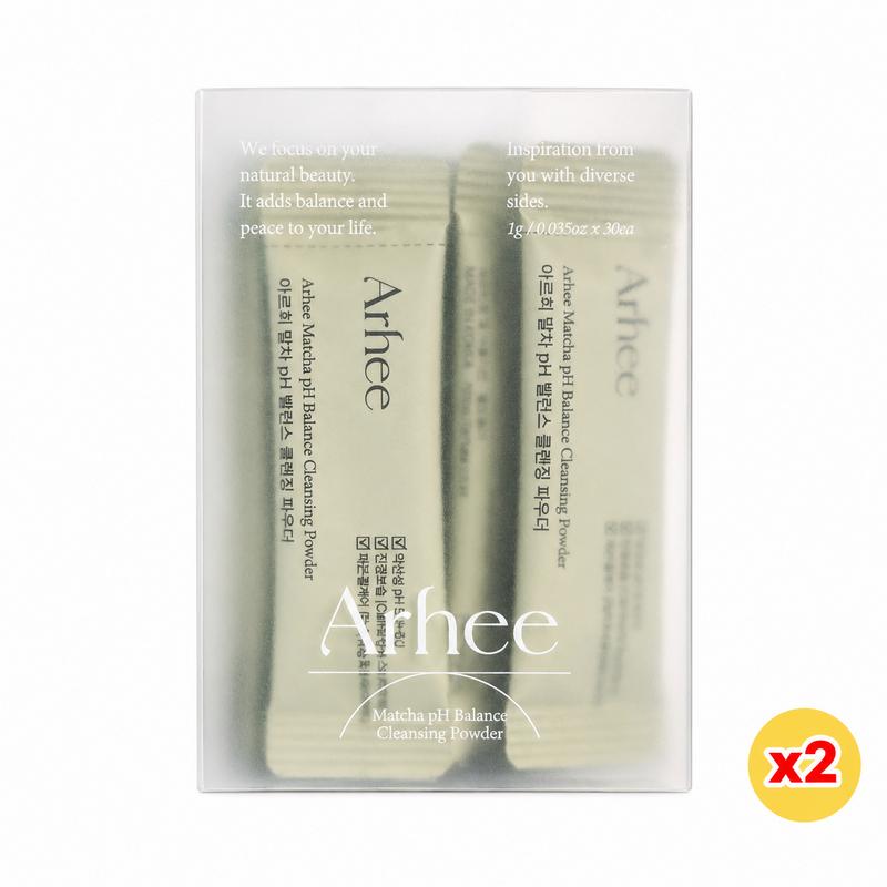 Matcha Enzyme Facial Cleanser pH Balance Cleansing Powder 30g 2 Boxes