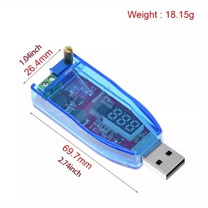 Светодиодный DC-DC 5V в DC 1-24V регулируемый потенциометром USB повышающе-понижающий преобразователь напряжения модуль регулятора напряжения