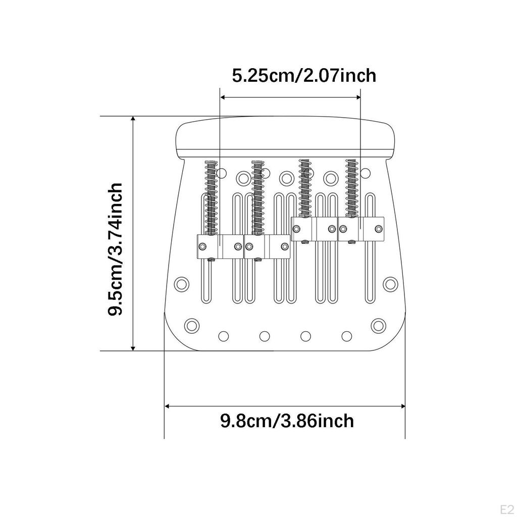 4 String Bass Guitar Bridge Musical Instrument Accessory Attachment Metal High Performance Replace