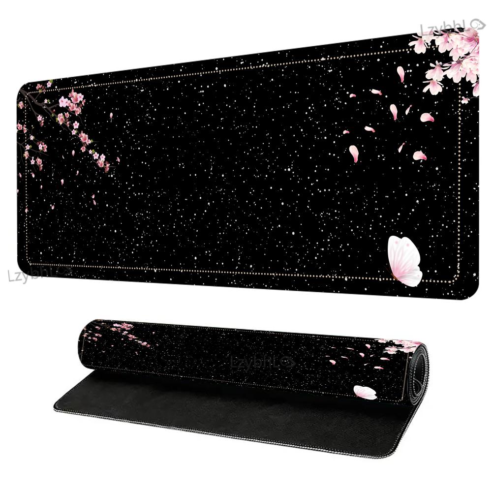 Japanese Sakura Mouse Pad Large Gaming Accessory XXL Rubber Long Deskmat HD Non-Slip Computer Keyboard Mat Laptop Long Mousepad