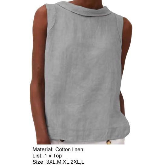 Топы без рукавов с круглым вырезом, модные повседневные, дышащие, мягкие, на каждый день, универсальный однотонный летний топ без рукавов для повседневной жизни