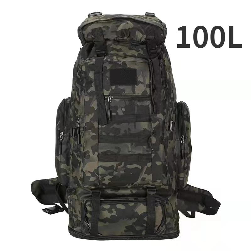 80L/100L Альпинистская сумка Climb Bag Tactical Backpacks Большой рюкзак для походов на открытом воздухе Кемпинг Дорожные сумки