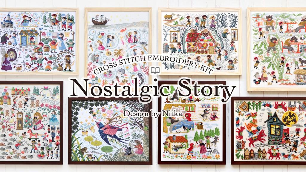 Olympus Embroidery Kit Cross Stitch Nostalgic Story Design by Nitka Little Red Riding Hood 7583 Is Sold Frame W-59 Separately.