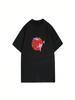 New Styles Aesthetic Tomato Printed T-Shirt Casual Fashion Loose Vintage Short Sleeve Graphic Cute Wounisex's Tops Wounisex Clothes