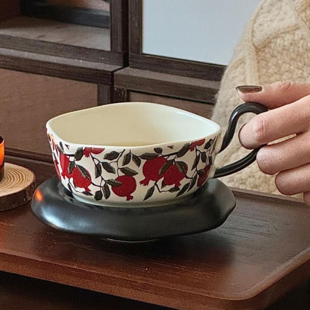 Креативный Дом Ин Французский Ретро Подглазурная Цветочная Кофейная Чашка и Блюдце Антикварная Керамическая Чашка Подарки для Послеобеденного Чая