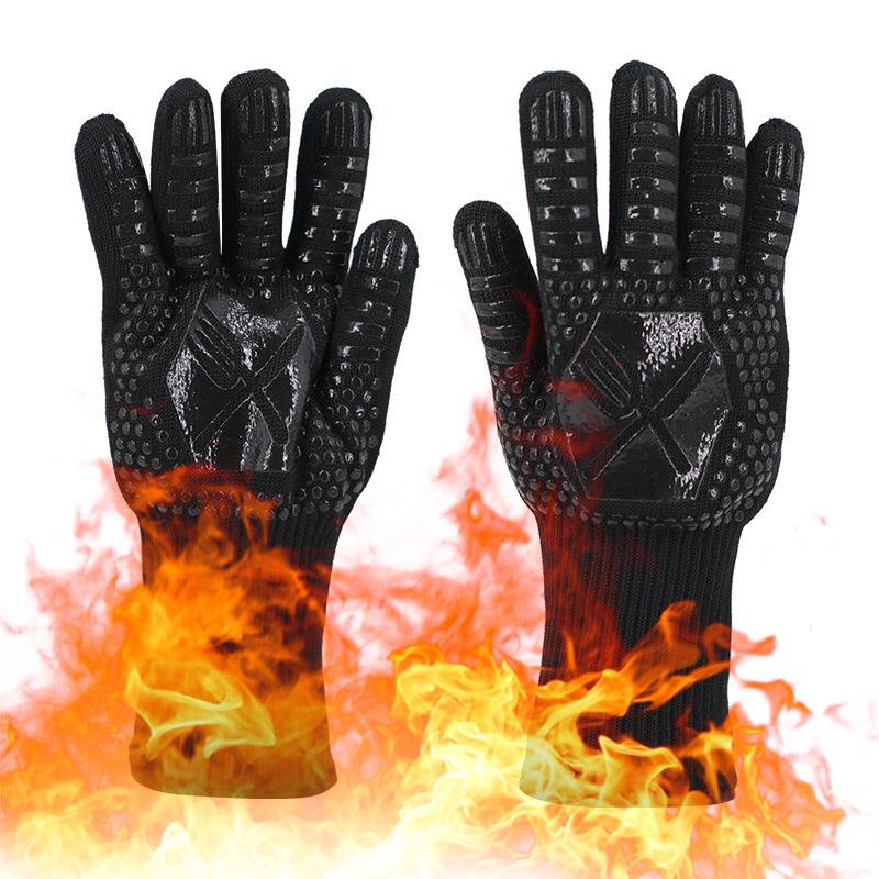 Жаростойкие Нескользящие Силиконовые Перчатки для Барбекю и Духовки