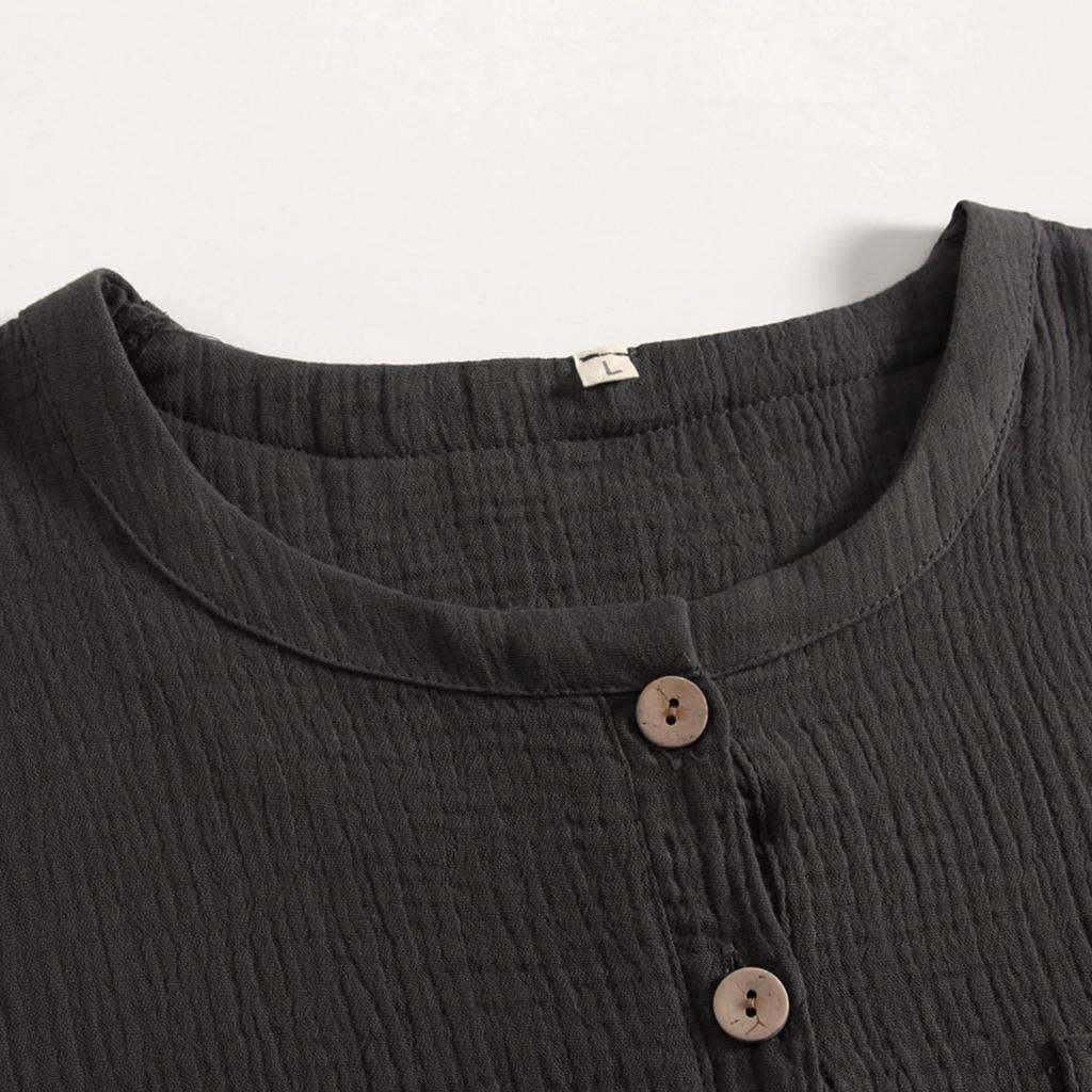 SISOFTLY Короткий рукав Длина спереди Верх и низ Однотонный Прохладный и Идеальный для малыша и подарков Женская пижама, Двухслойная марля, Брюки 3/4, Разрез,